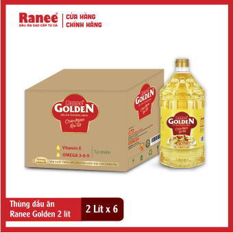 Thùng dầu ăn Ranee Golden 2 lít (2 lít x 6 chai)