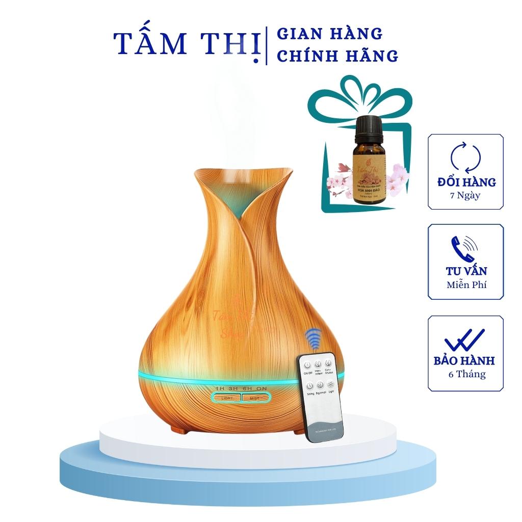 (Mua Máy Tặng Tinh Dầu)Máy Xông Tinh Dầu Aroma Tulip 550ml Cao Cấp Cỡ Lớn Máy Khuếch Tán Tinh Dầu Phun Sương Tỏa Hương Thơm Dùng Cho Gia Đình