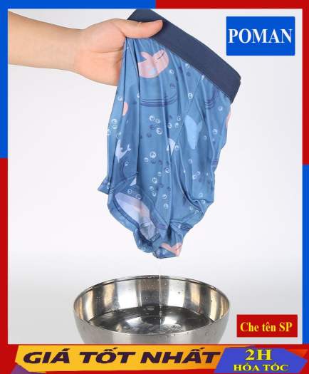 Quần Lót Nam Boxer Vải Lụa Băng, Quần Sịp Nam Đúc Lụa Băng Tự Nhiên Thoáng Khí Co Giãn SL03 - POMAN