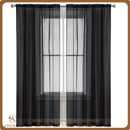 Angbon 100*200cm Sheer Curtain Plain Home Decor Curtain