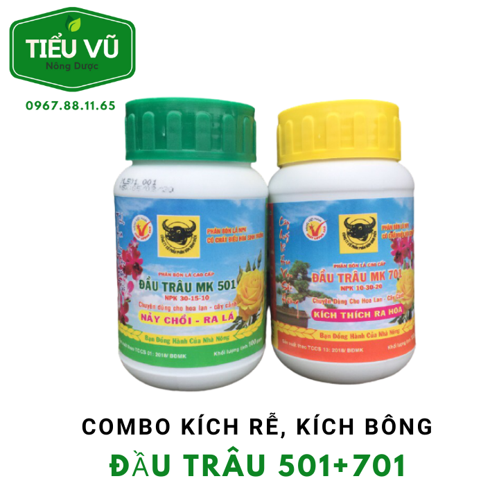Phân Bón Đầu Trâu kích Thích Ra Rễ, Ra Hoa 501 và 701