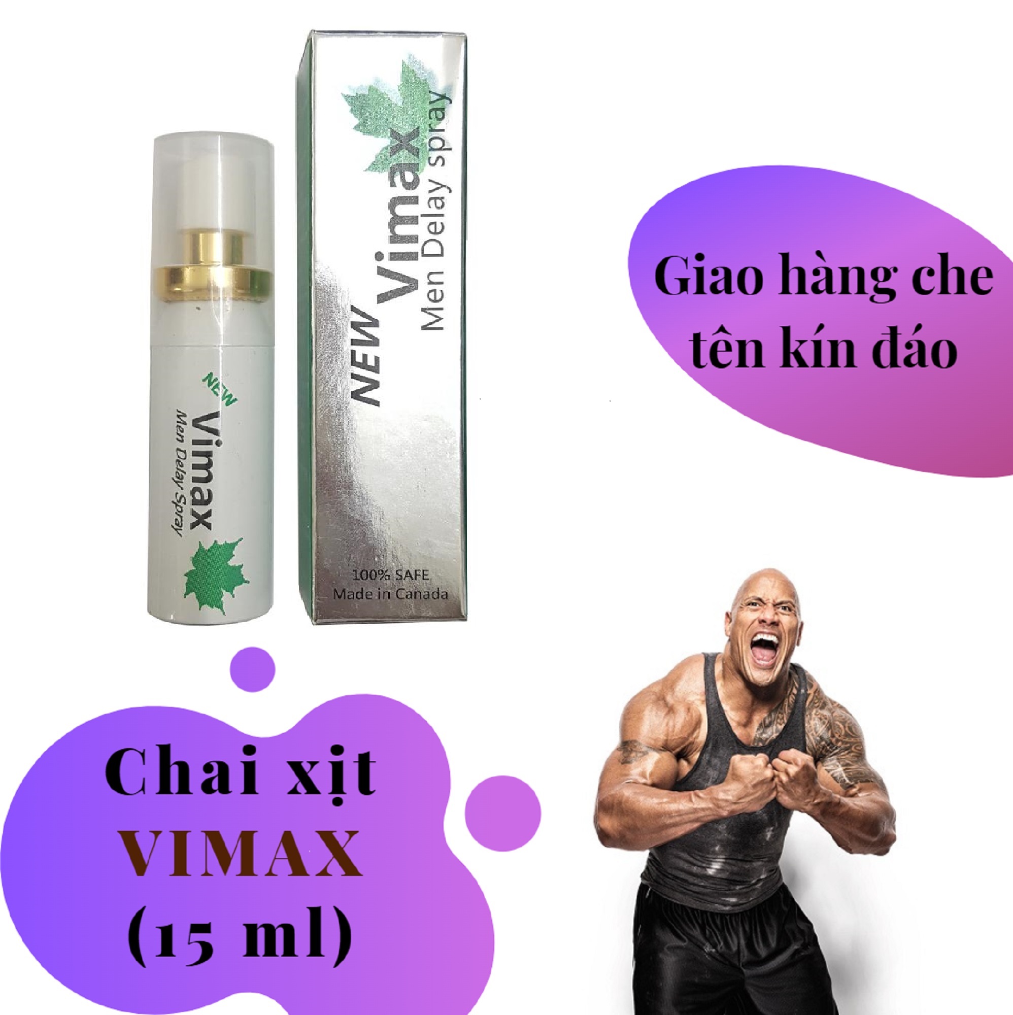 Chai xịt VIMAX Canada cao cấp tăng cường sinh lý nam mạnh mẽ (chai 15 ml) - hàng chính hãng