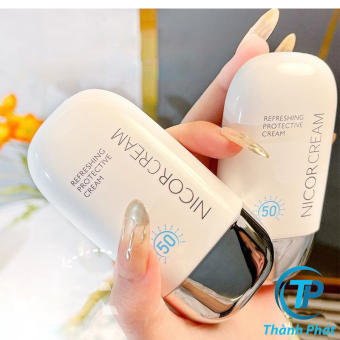 Kem chống nắng trắng da chống nước NICOR 50g bảo vệ da với SPF 50+ PA++++ giúp da sáng rạng rỡ