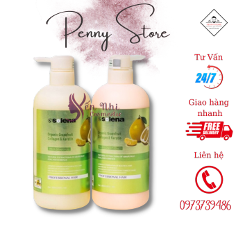 Cặp Dầu Gội Xả BƯỞI SELENA 800ML Chống Rụng Tóc,Phục Hồi Hư Tổn