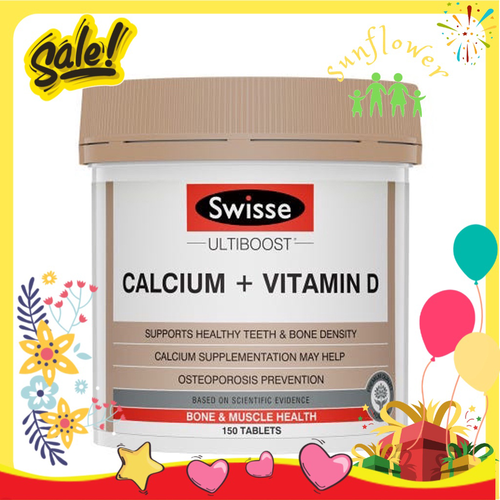 Viên chống loãng xương bổ sung canxi hữu cơ Swisse Calcium Vitamin D 150 viên của Úc