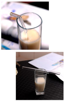 Various sizes transparent glass straws, environmental friendly drinking straws, reusable. # Diysangeai