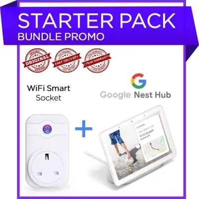 Google Nest Hub - Free 1 Wifi Plug Smart Home Speaker with Google Assistant (1)