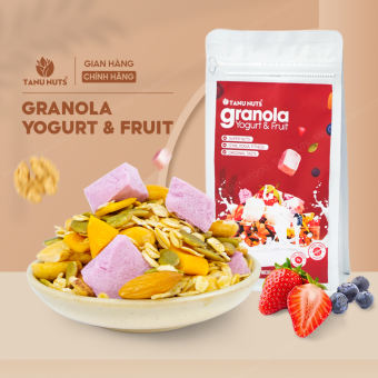 Ngũ cốc sữa chua TANU NUTS túi 500g granola siêu hạt mix các loại hạt dinh dưỡng, ngũ cốc giảm cân, ăn kiêng