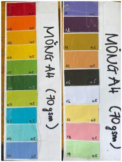 GIẤY A4 MÀU MỎNG - ĐỊNH LƯỢNG 70GSM - (NHẮN TIN VỚI SHOP ĐỂ LỰA CHỌN MÀU) - 10.000/20 TỜ