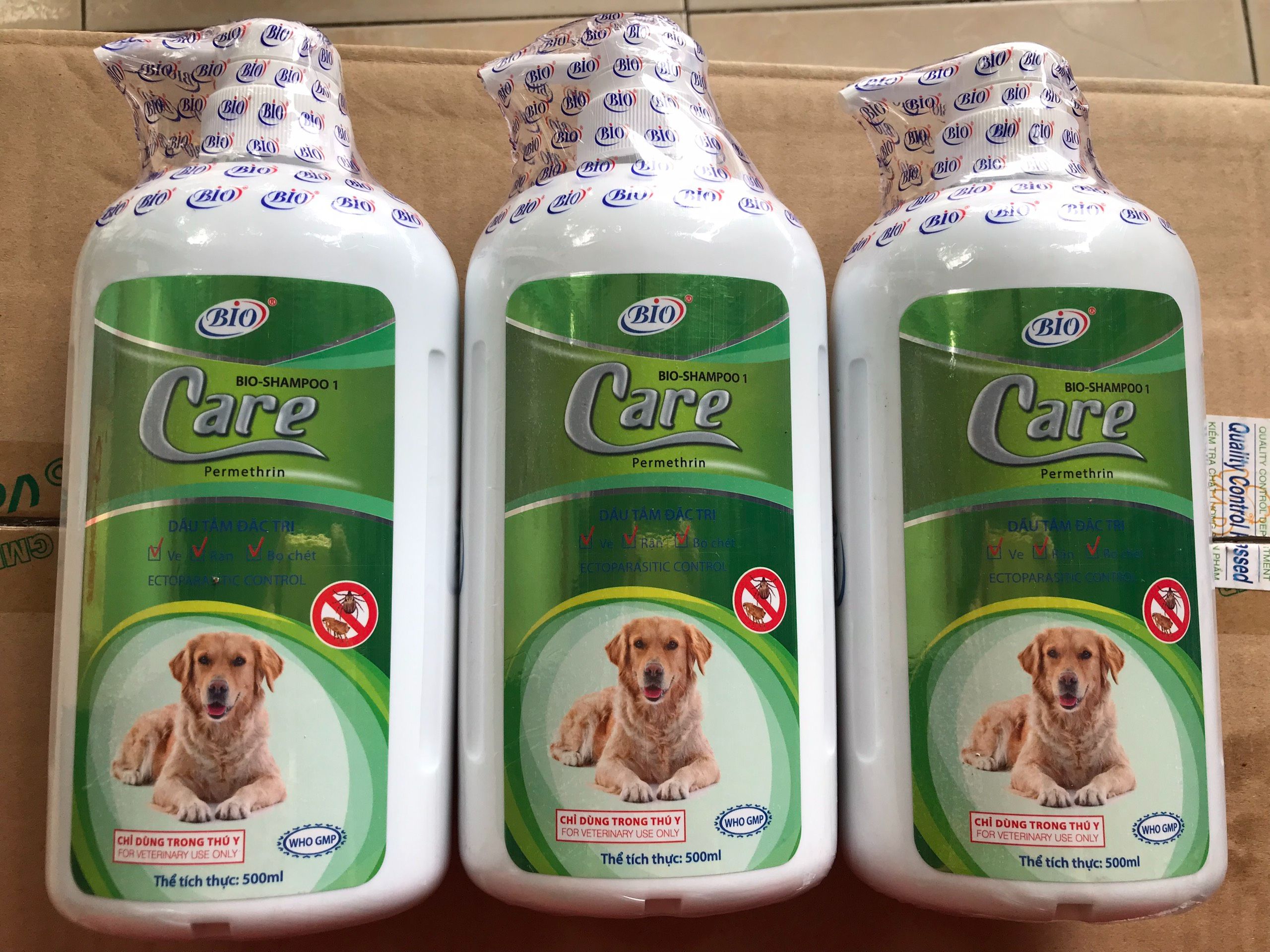 Sữa tắm ve, rận, bọ chét cho chó Bio Care - chai 500ml