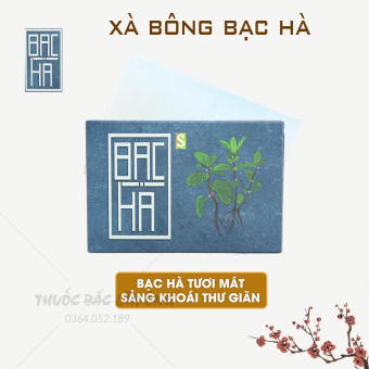 Xà bông bạc hà handmade 100gram, xà phòng tắm thiên nhiên mát da sảng khoái - Lãn Ông