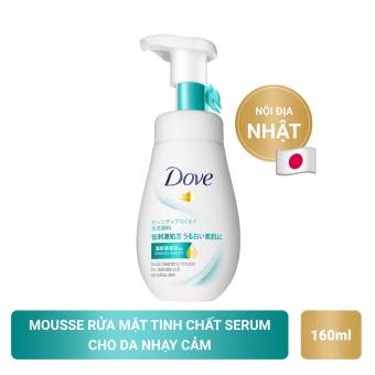 Sữa Rửa Mặt Dove Cho Da Nhạy Cảm Dạng Bọt Tinh Chất - Serum 160Ml - Hàng Nội Địa Nhật Bản