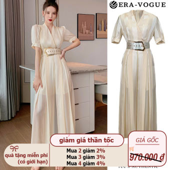 EraVogue Áo liền quần dài Quần liền áo liền quần áo liền quần lưng cao áo liền quần sọc áo liền quần sa tanh jumpsuit chân rộng áo liền quần nữ áo liền quần nữ 4807