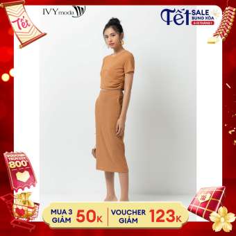 Chân váy nữ dáng ôm chất liệu thun gân cao cấp IVY moda MS 30M6751