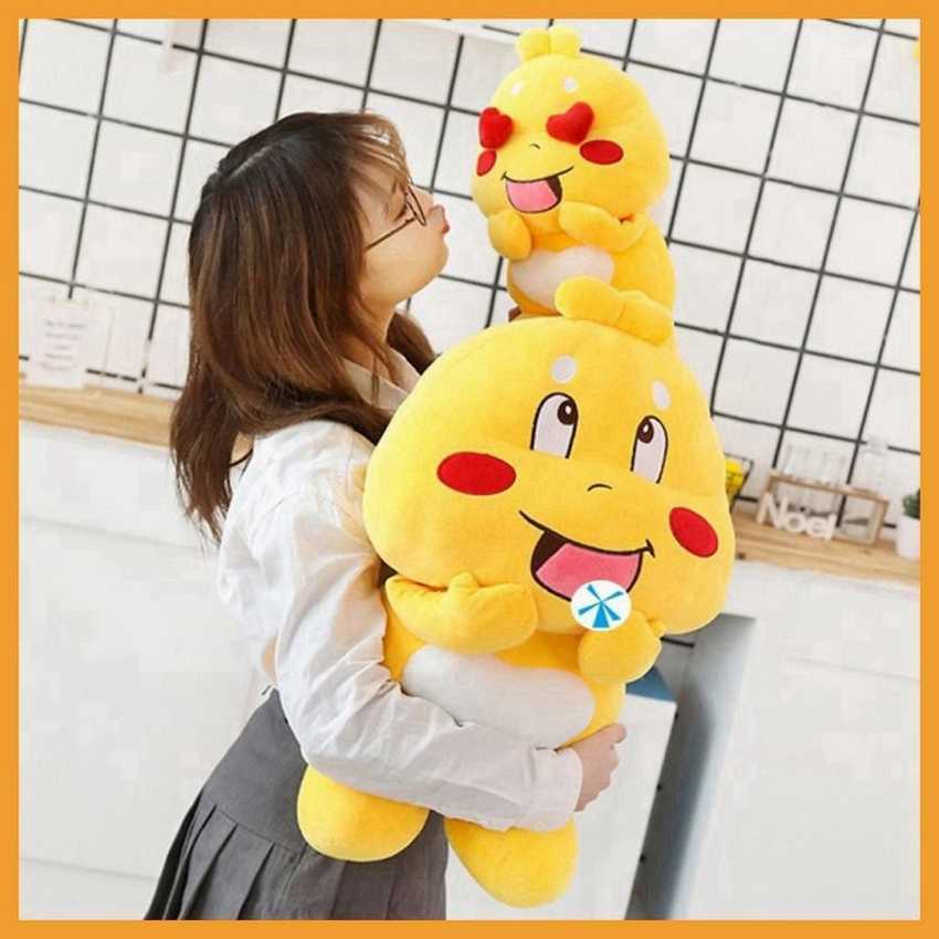 Gấu bông quobee - khủng long lai ong size 40 cm màu vàng đẹp giá rẻ chất liệu vải nhung mềm mịn không rụng lông an toàn cho người sử dụng