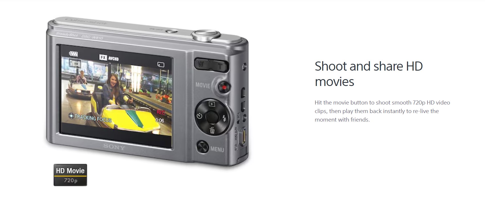 Sony W810 Compact Camera with 6x Optical Zoom Sony Cybershot Dsc