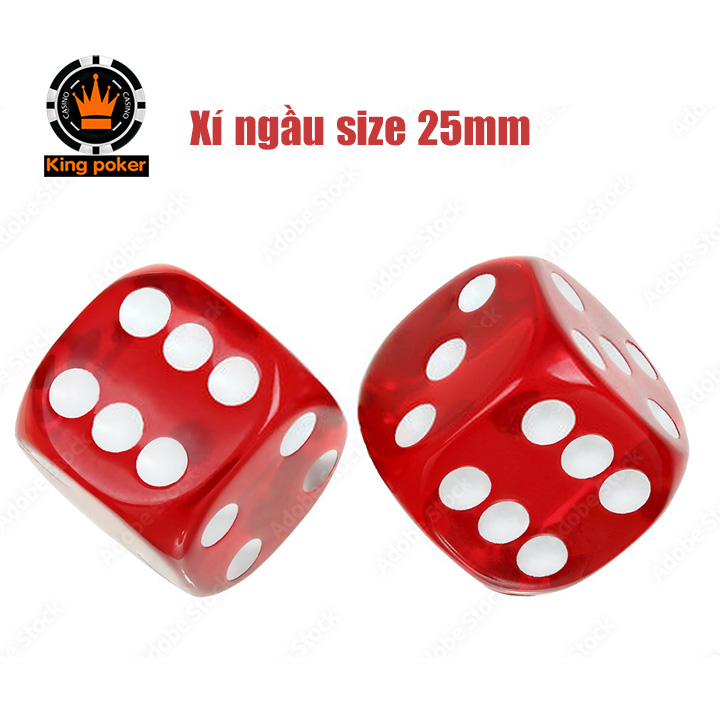 Bộ 5 viên xúc xắc size lớn 25mm dùng chơi game
