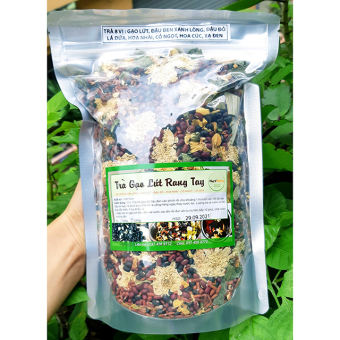 1kg 8 vị TRÀ GẠO LỨT RẪY, Đậu Đen Xanh Lòng, Đậu đỏ, lá dứa, hoa nhài, cỏ ngọt, hoa cúc, XẠ ĐEN rang tay (HANDMADE)