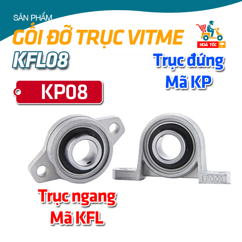 Gối đỡ trục vít me kp08 kfl08 trục cốt 8mm loại tốt