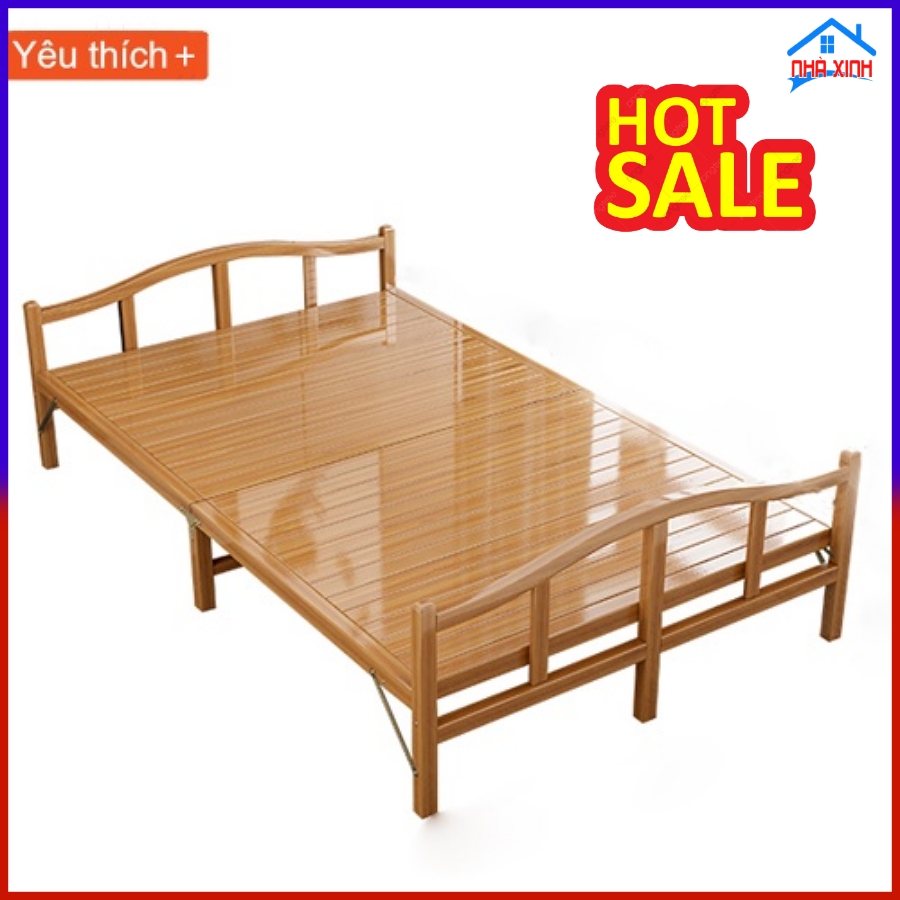 Giường tre gấp gọn đa năng 2022, Giường xếp thông minh tiện lợi, sử dụng dễ dàng KT 80*197*30 cm