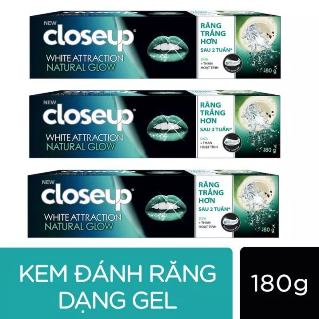 Kem đánh răng Closeup Vị Dừa 180g