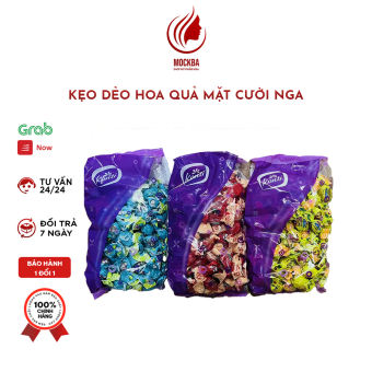 Kẹo Dẻo Hoa Quả Konki Hàng Nga Trọng Lượng 1kg Siêu Ngon Có Nhiều Vị Dưa Hấu- Dưa Vàng- Dâu Tây mockba