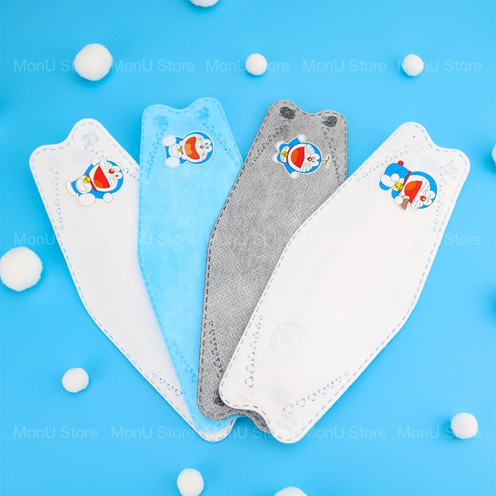 Set 10 khẩu trang kf94 4 lớp người lớn hình doraemon doremon dễ thương cute mon0261