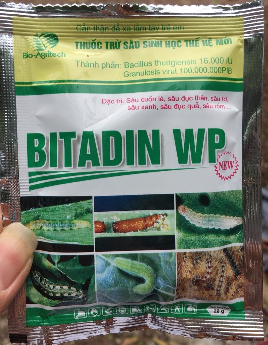 Chế phẩm sử lý sâu sinh học thế hệ mới bitadin 20gr
