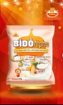 Thùng 30 gói Cháo Yến Bí Đỏ Thịt Alpha 50g/gói