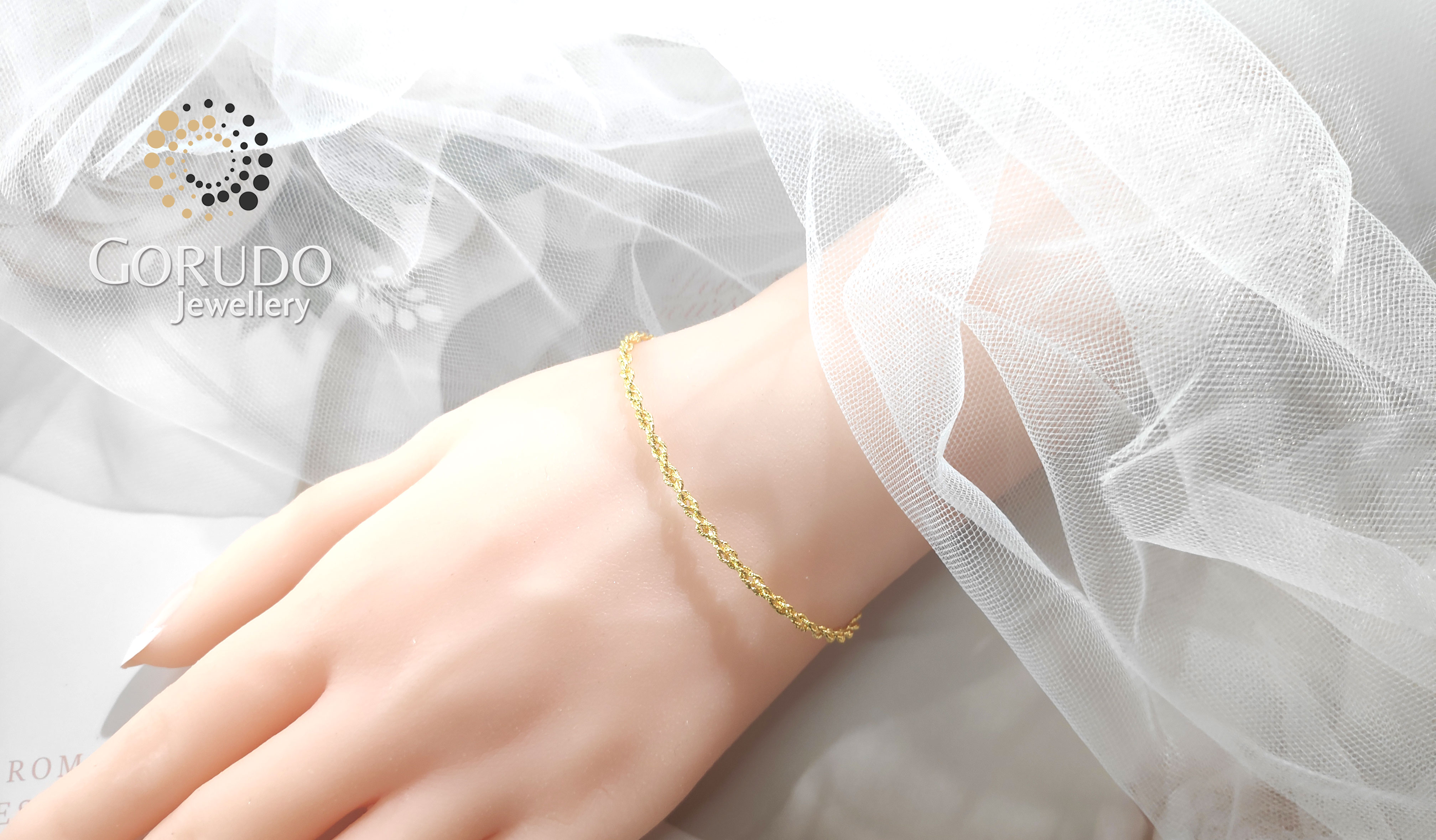 Gorudo Jewellery Pendente a stella scintillante in oro puro 999 con catena + bracciale + orecchino (set di gioielli)