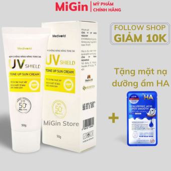 Kem chống nắng Uv Shield Tone Up Sun Cream 3in1 mẫu mới Mediworld