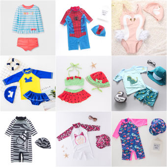 Đồ Bộ Bơi Cho Bé Kèm Mũ Hàng Xuất Châu Âu