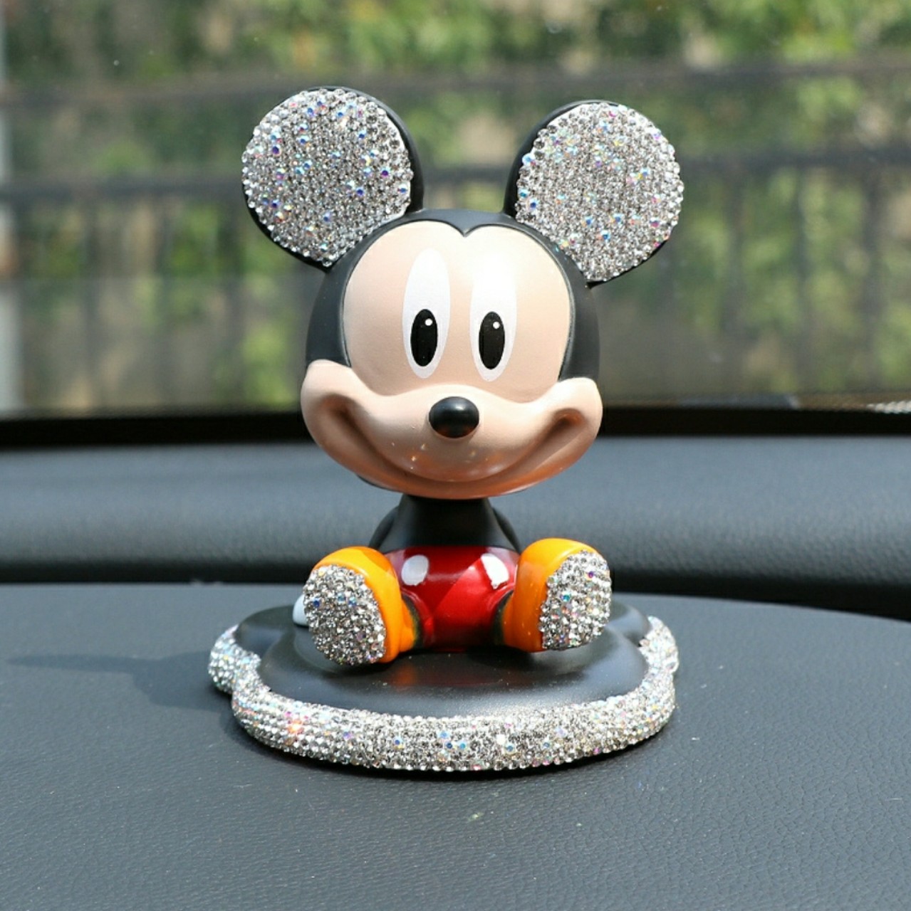 Decor Trang Trí ô tô - 1 con chuột mickey lắc đầu đáng yêu đặt trên taplo hoặc bàn làm việc trang tr