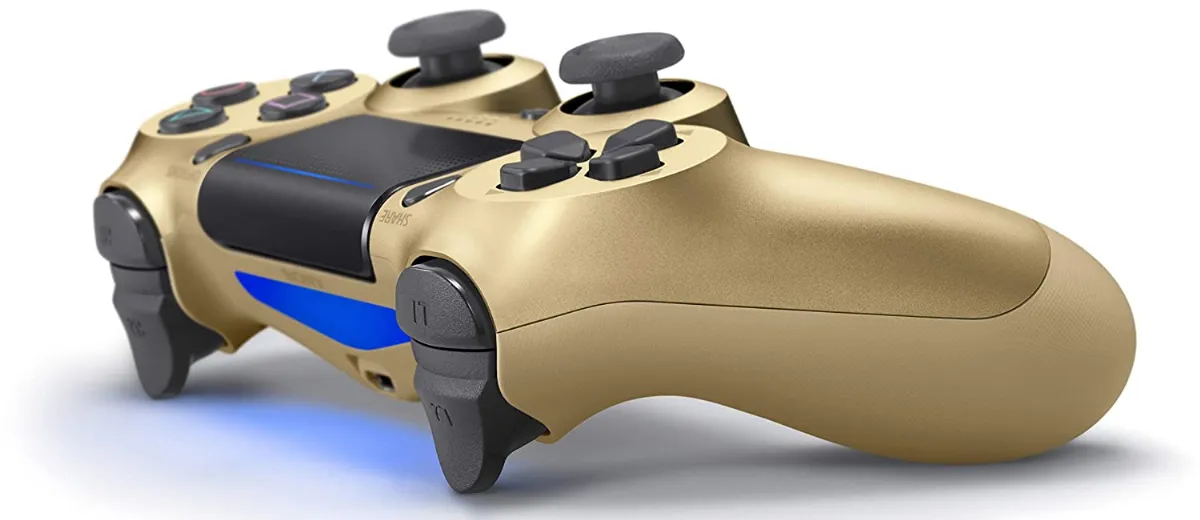 gold wireless ps4 controller