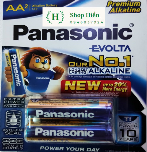 Pin kiềm aa panasonic evolta - lr6eg/2b vỉ 2 viên