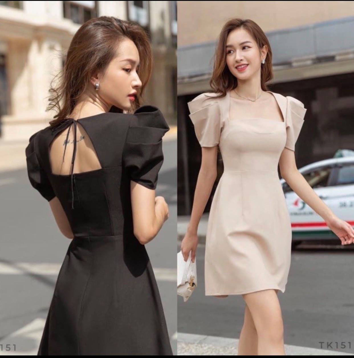 Đầm dự tiệc tay phồng thiết kế thời trang hot trend nữ