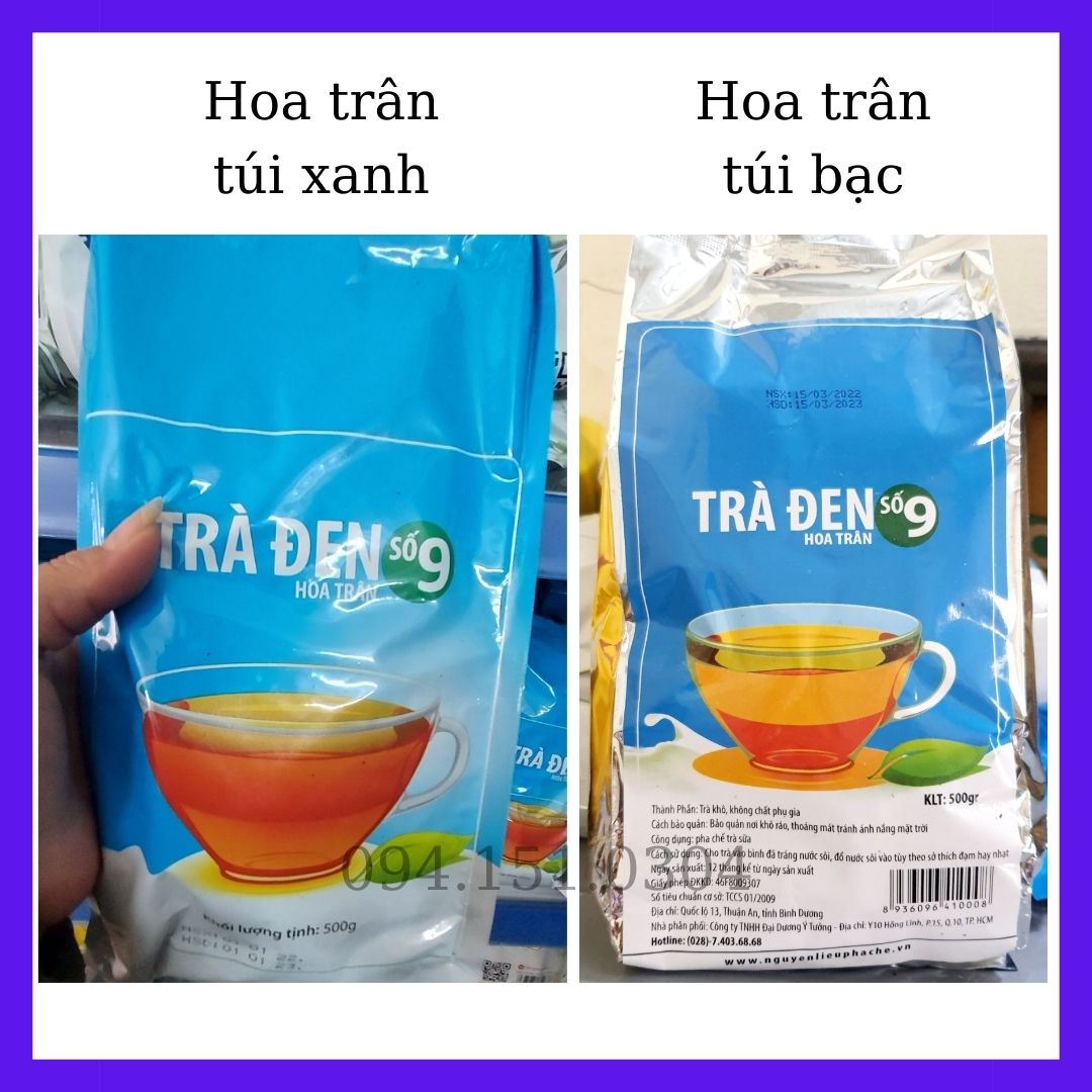 Trà đen số 9 hoa trân gói 500g, nguyên liệu pha trà sữa
