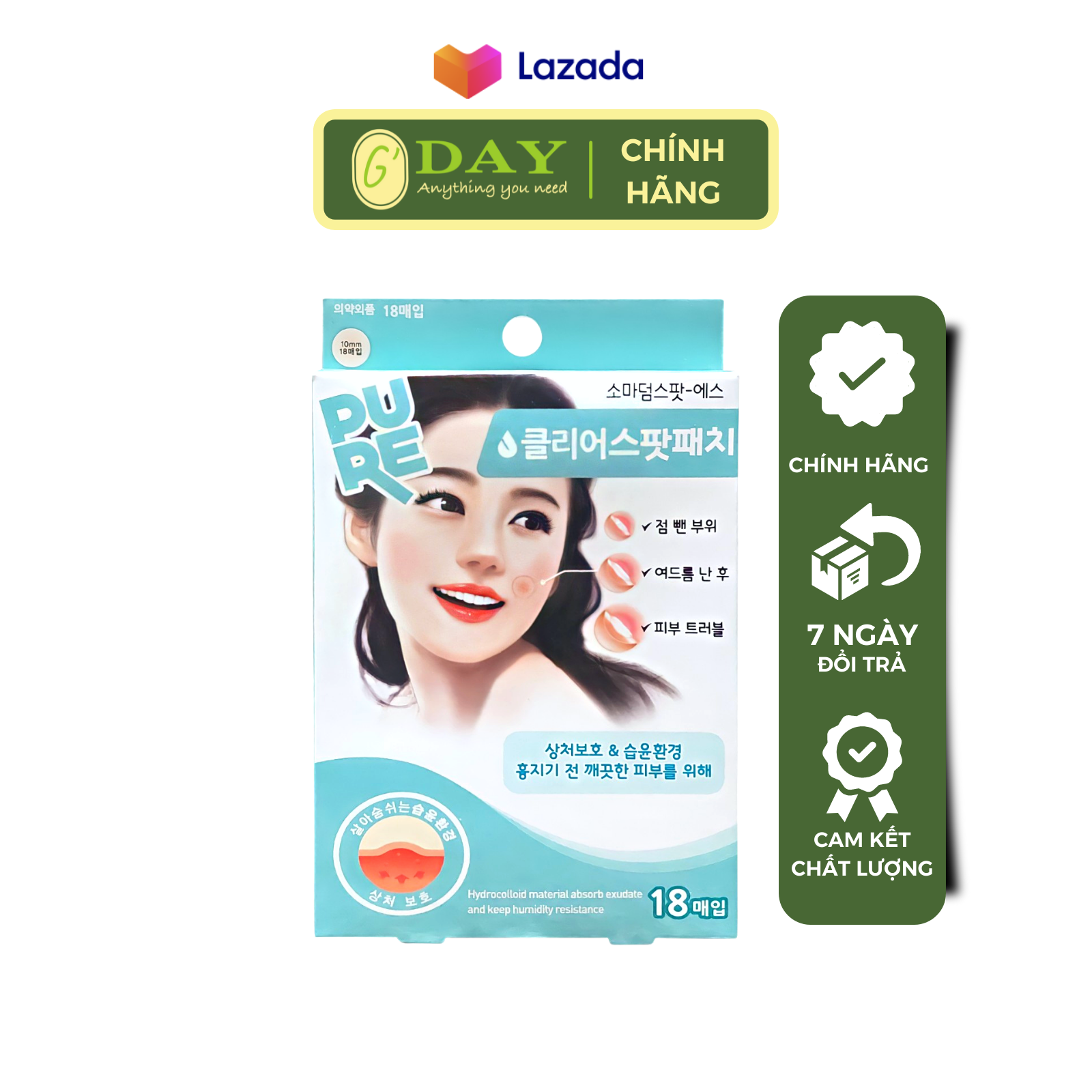 Miếng Dán Mụn Somaderm Spot 18 miếng