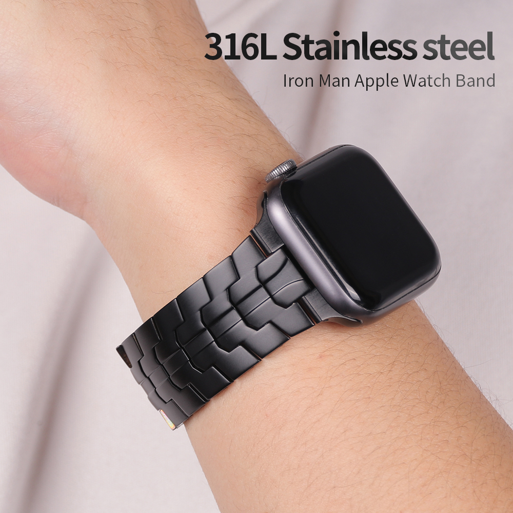 Dây đeo bằng thép không gỉ cho apple watch 7 41mm 45mm bracelet wrist belt watchband dây đeo bằng kim loại cho apple watch series 7 6 5 4 3 2 1 se 38mm 40mm42mm 44mm dây đeo