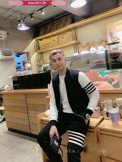 Bộ Nỉ Nam - Bộ Thể Thao Phối Tay Trắng - chất liệu nỉ da cá cao cấp, phong cách thể thao, màu đen, full size - BD020