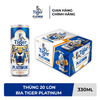 Thùng 20 lon bia lúa mì Tiger Platinum Wheat Lager 330ml/lon (QT có hạn, kiểm tra giỏ hàng)