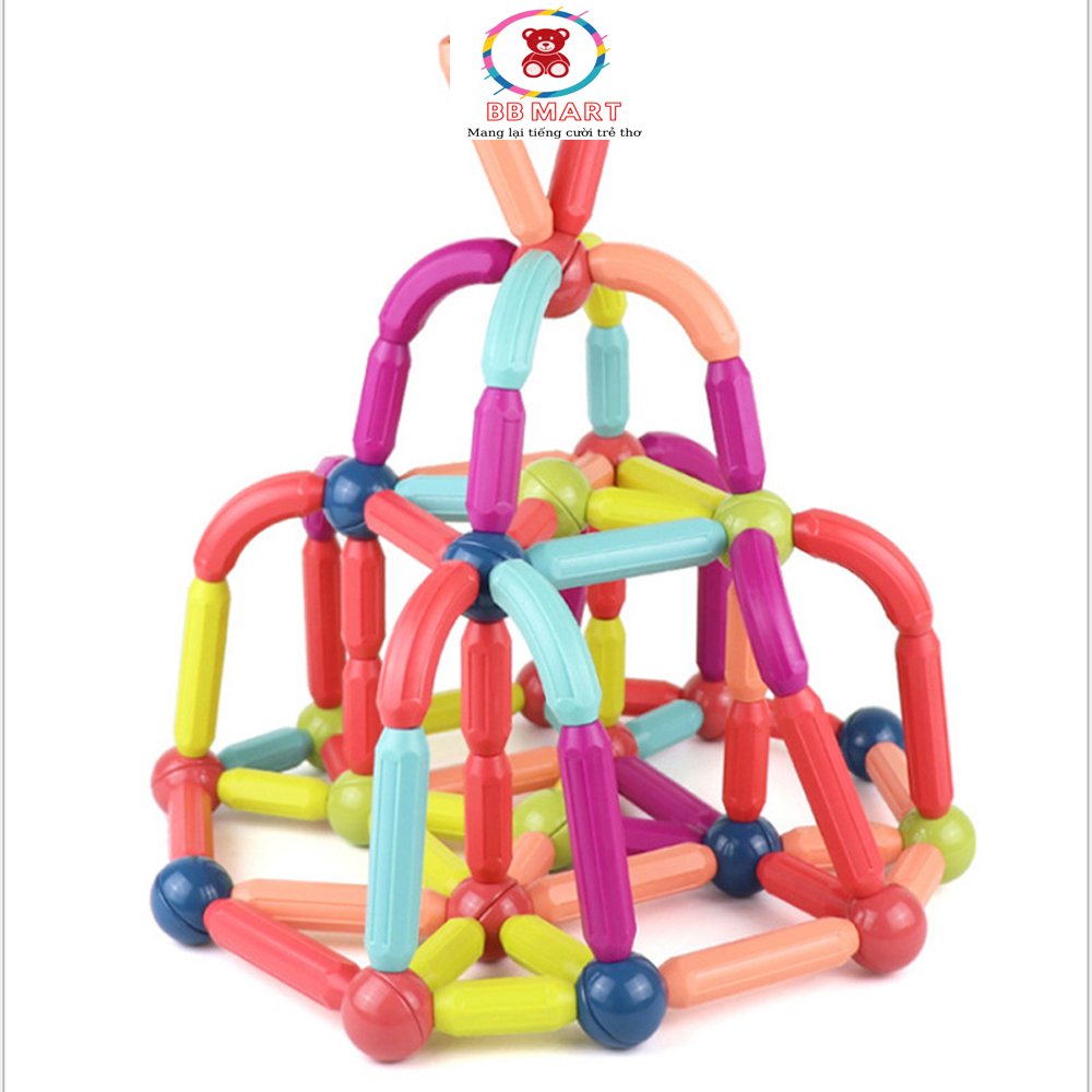 [Hoàn tiền 6%]Bộ đồ chơi ghép hình nam châm 64 chi tiết MAGNETIC STICKS hàng loại 1-BBMART. Đồ chơi lắp ghép sáng tạo, xếp hình. Giúp bé phát triển khả năng sáng tạo, tư duy