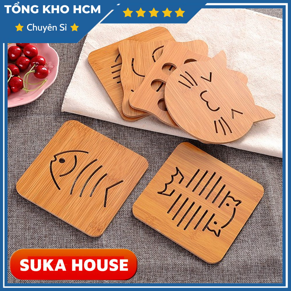Miếng Lót Ly Lót Nồi Bằng Gỗ Chống Thấm Nước Cao Cấp HA101
