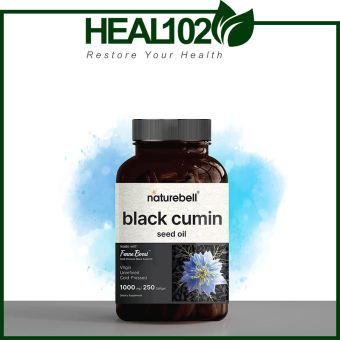 Black Cumin Seed Oil Naturebell Viên nang dầu hạt thì là đen tinh chế giúp chống lão hóa, tăng cường sức khỏe, tăng cường hệ miễn dịch, giảm đau, kháng khuẩn và chống viêm, làm đẹp da, móng tóc - HEAL102