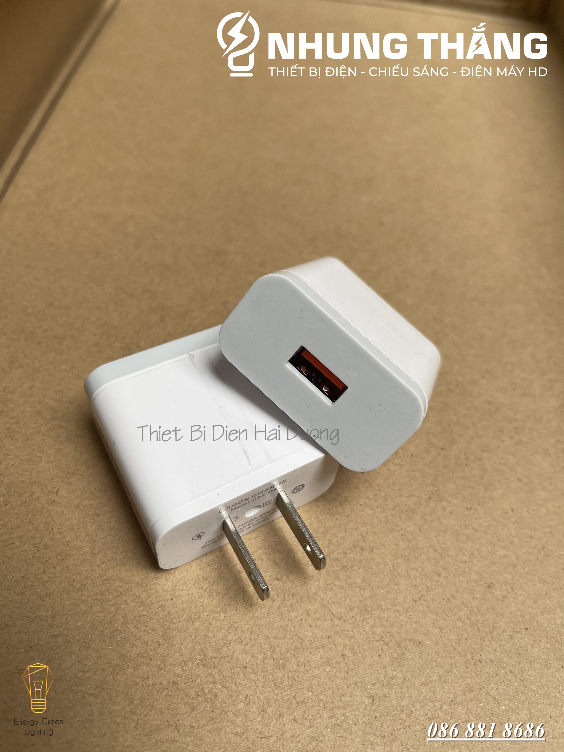 Củ sạc USB dành cho điện thoại Android - Iphone - Thiết Bị Cắm Điện Có Dây USB 5V-2A
