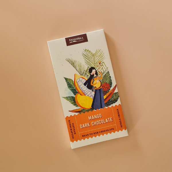 Socola Đen Nguyên Chất Vị Xoài Cacao Stone Hill Cocoa Products Mango Dark Chocolate