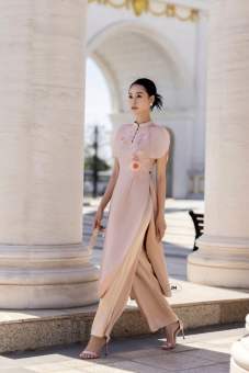 JM Dress Desgin - Áo dài cổ tàu tay raplang 2M18.2211TF