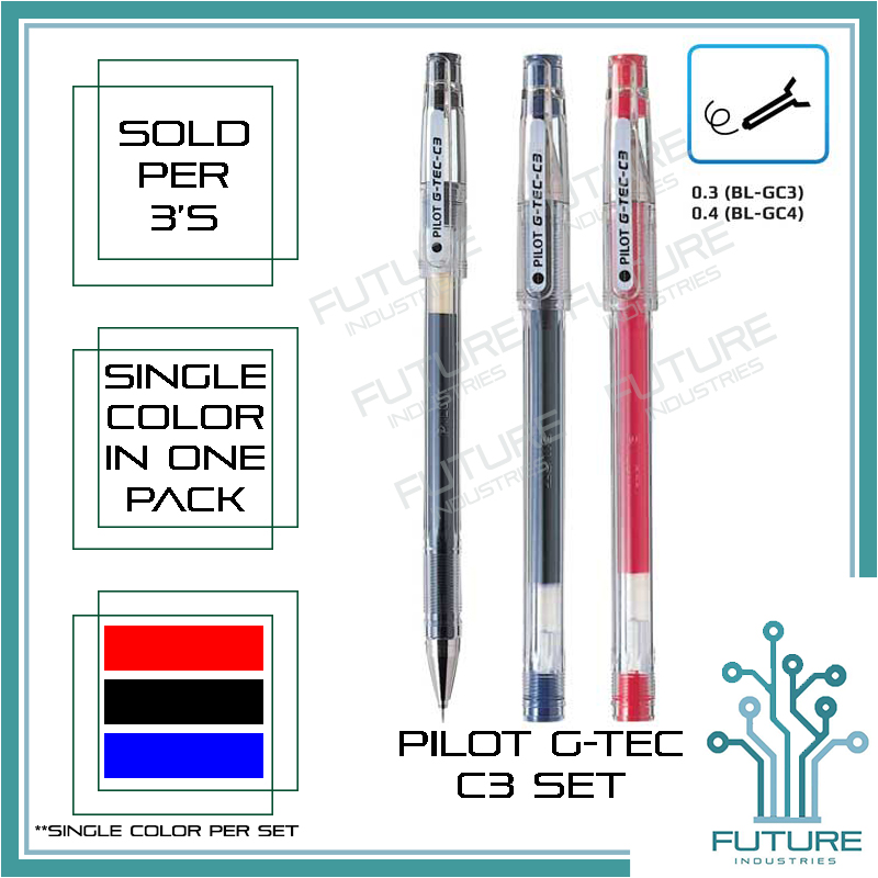 Pilot Hi-Tec-C 03 Gel Ink Pen, Micro Fine Point 0.3mm, Black Ink, 5-Pack,  Sticky Notes Value Set