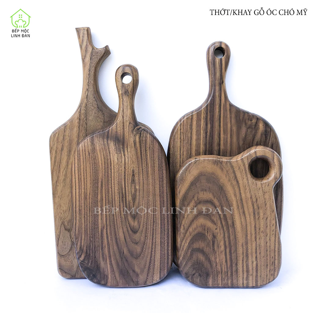 [FREESHIP MAX]Thớt gỗ óc chó cắt thái/decor đồ nhiều kiểu dáng kích cỡ_Vân đẹp siêu sạch