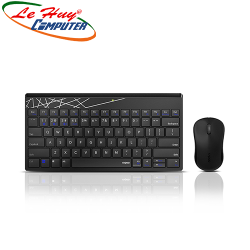 Combo phím chuột không dây rapoo 8000m usb